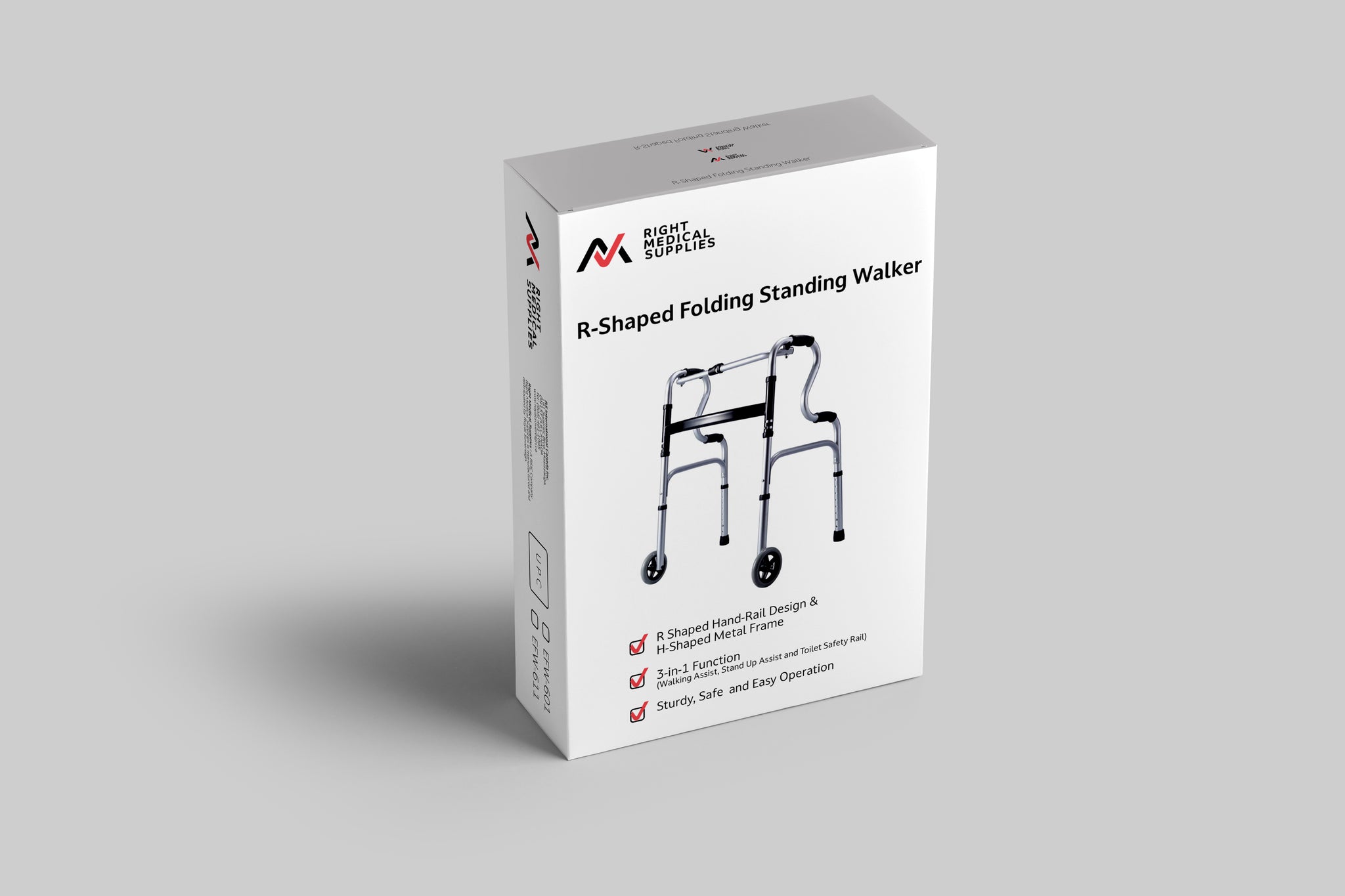 Colour box Package Design (R-Shaped Folding Standing Walker-RMS)