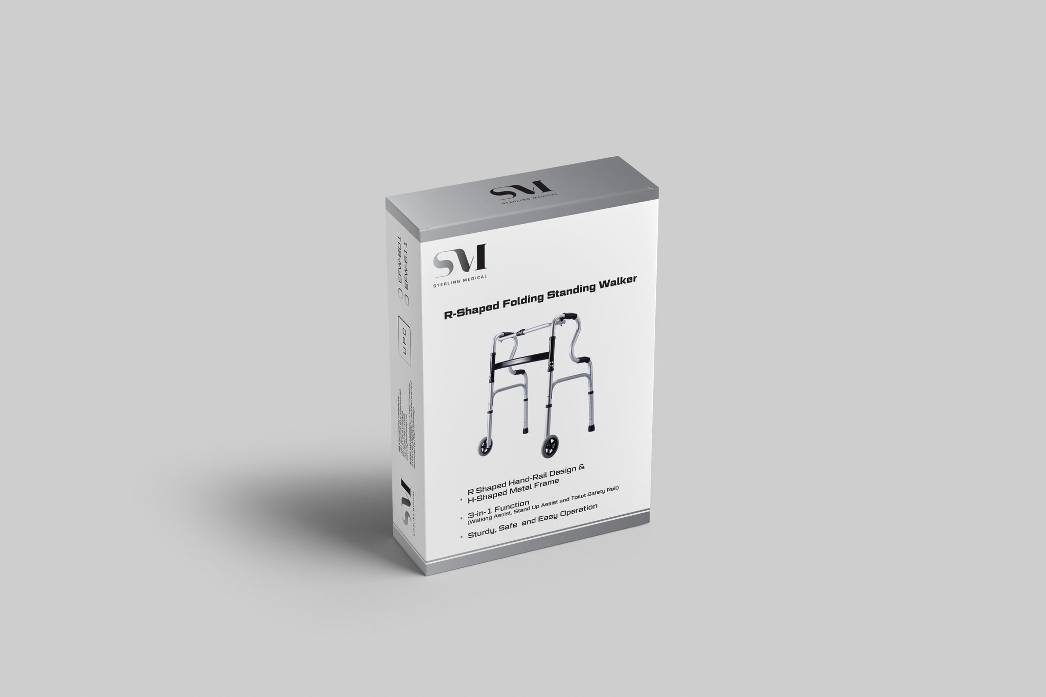 Colour box Package Design (R-Shaped Folding Standing Walker-SM)