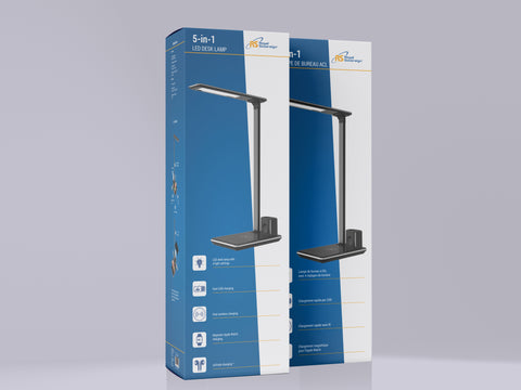 Colour box Package Design (5-in-1 LED Desk Lamp)